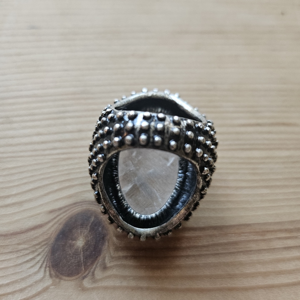 Silver Oval Statement Ring - image 8